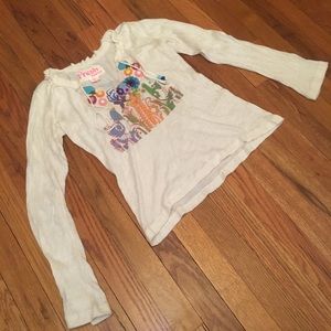 Fresh Karma cream graphic Sweater Shirt Top